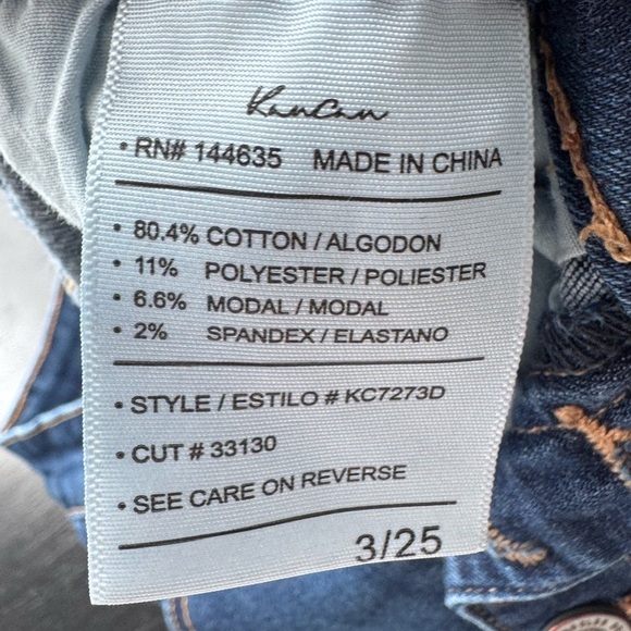 KANCAN High Rise Ankle Skinny Jeans Women's Blue Denim Jeans - Picture 9 of 10